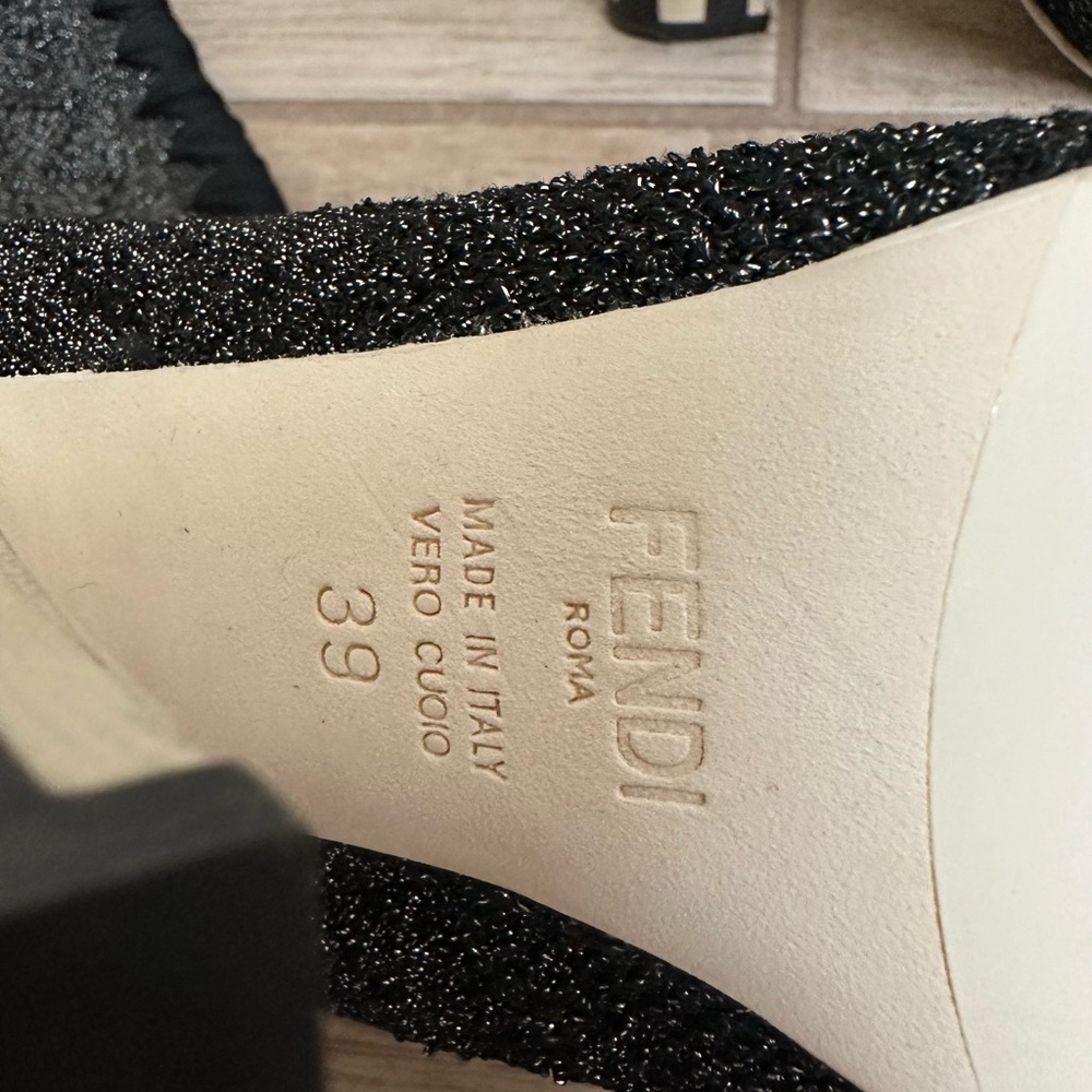 Fendi Lurex Silver Ankle Boots Shoes - Picture 10 of 12